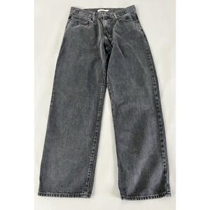 Levis Jeans Womens Black‎ 94 Baggy  100% Cotton Denim 30 Y2K Irregular ‼️